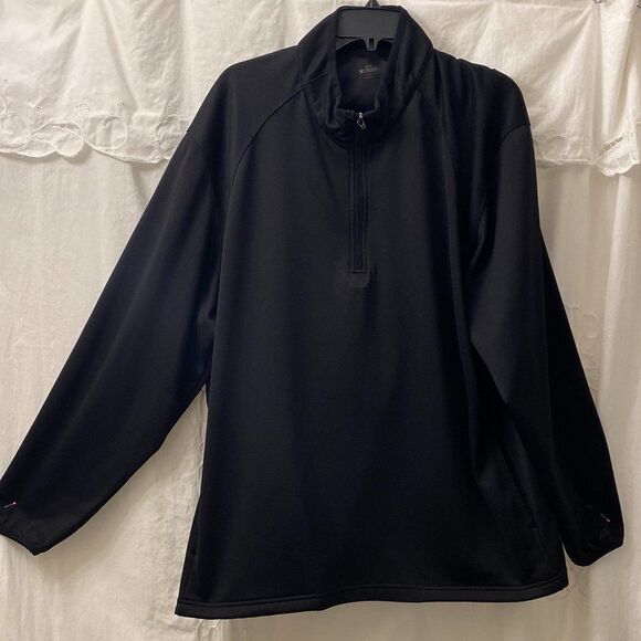 Golf Thermal Long Sleeve Black Polyester Pullover Mens Jacket Size XXL - Picture 1 of 11